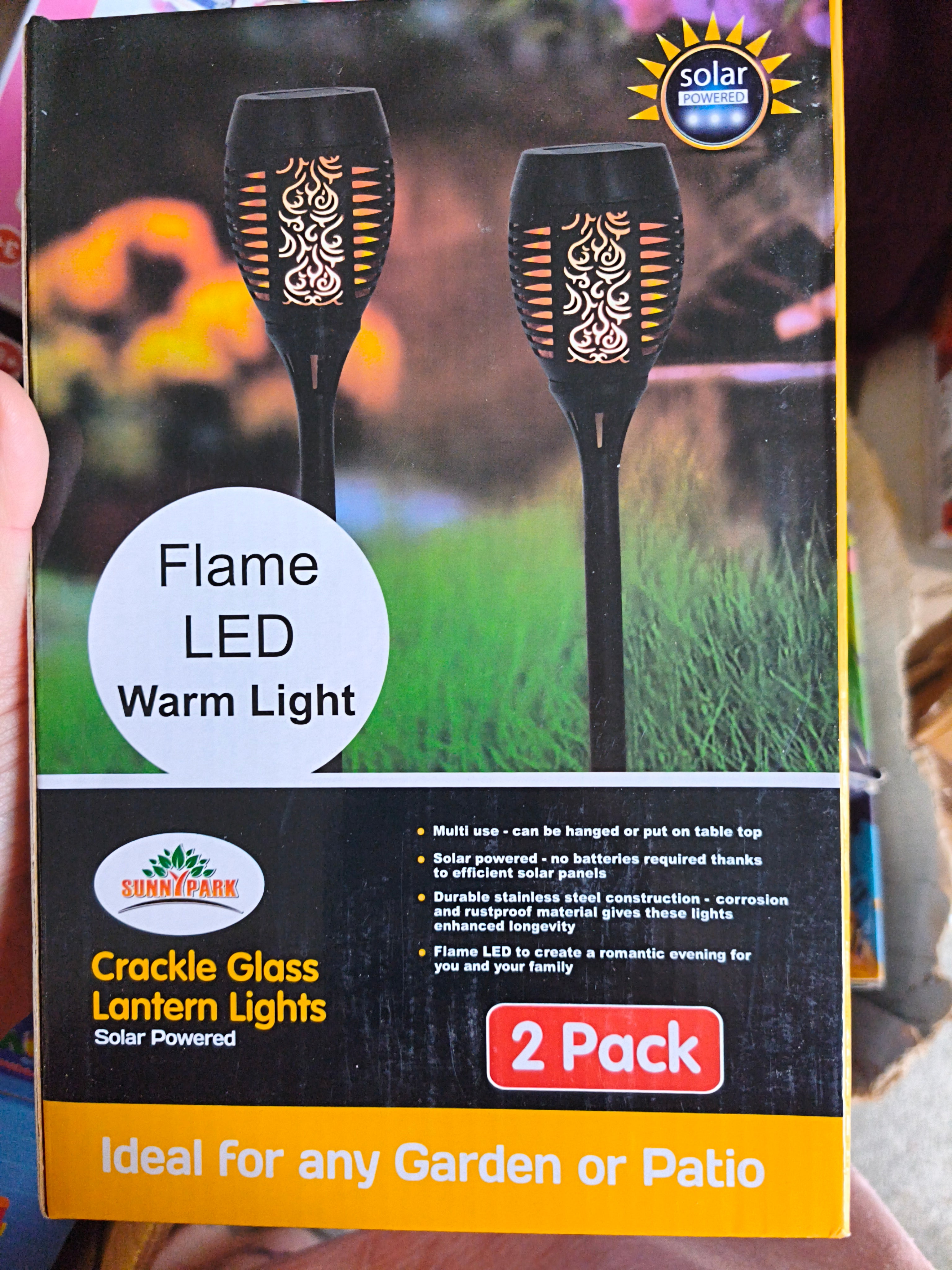 Crackle Glass Lantern Lights